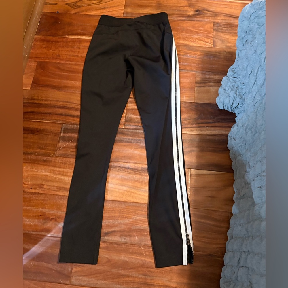 Derek Lam 10 Crosby x Athleta Zip-Leg Leggings Black XS (0453)‎